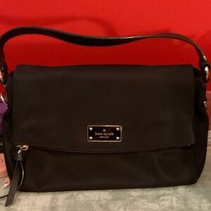 kate spade Black Shoulder Bag with Logo Plaque